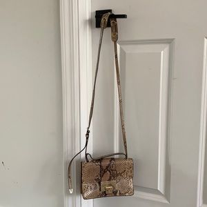 Jimmy Choo snake embossed mini bag. Crossbody/hand option
